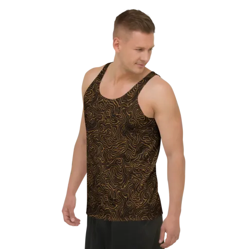 Amber Maze on a Men's Tank Top