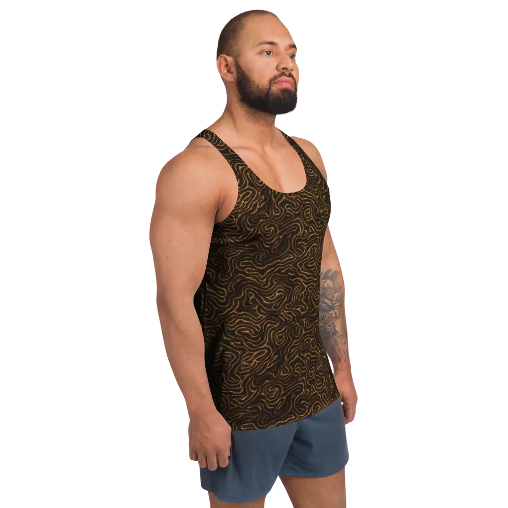 Amber Maze on Men's Tank Top — Right Front