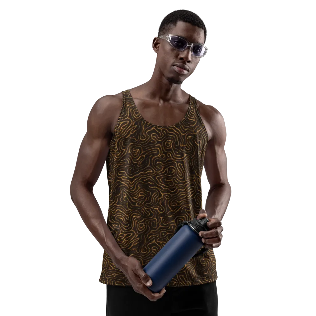 Amber Maze on Men's Tank Top — Front