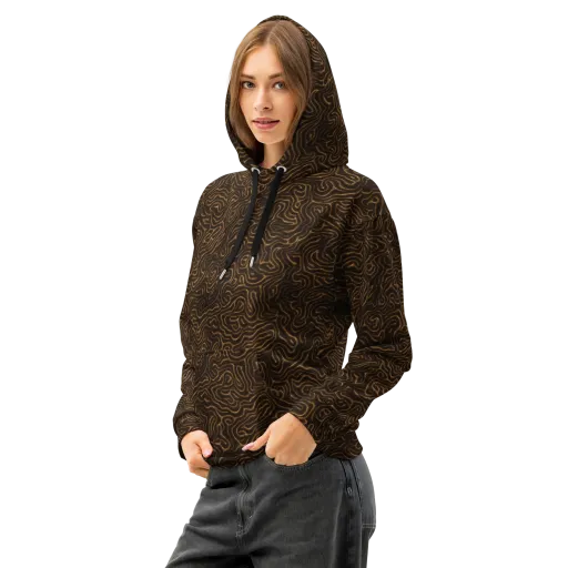 Amber Maze on a Cotton Hoodie