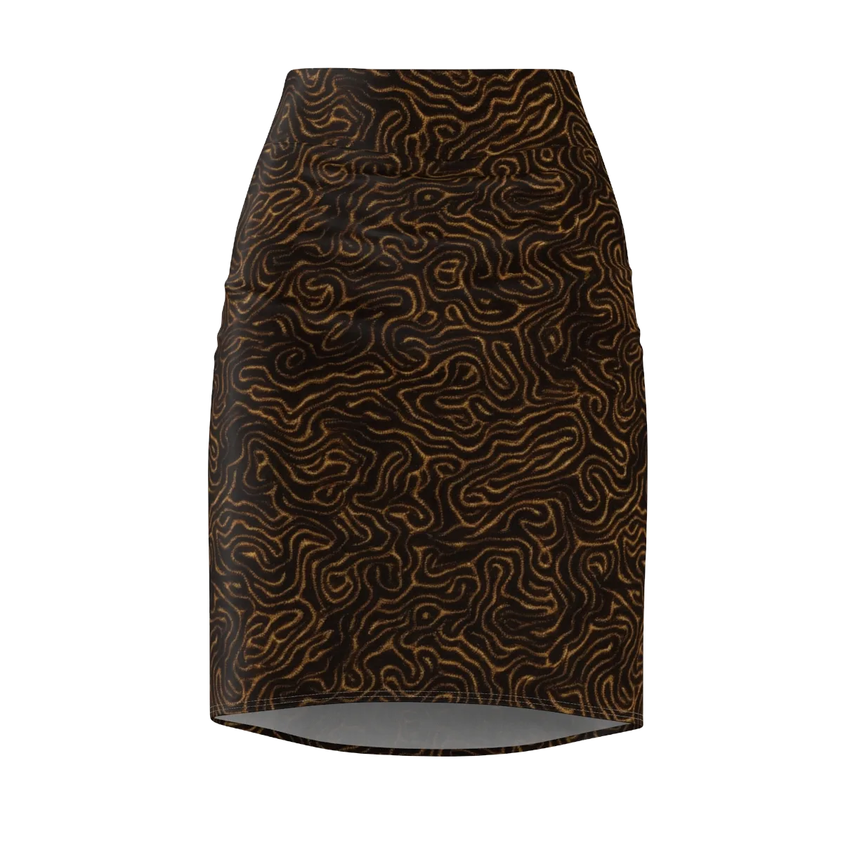 Amber Maze on Pencil Skirt — Front