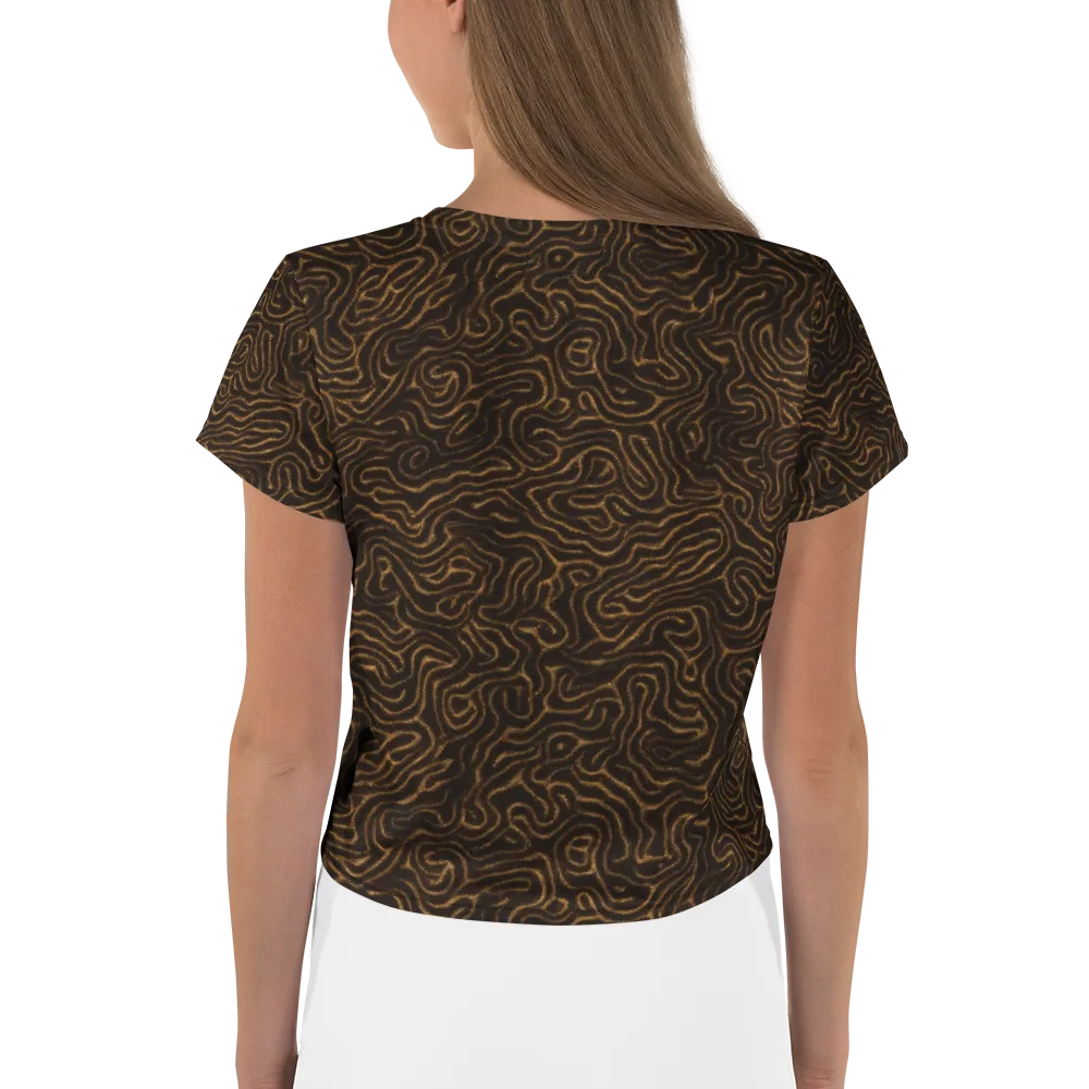 Amber Maze on Crop Tee — Back