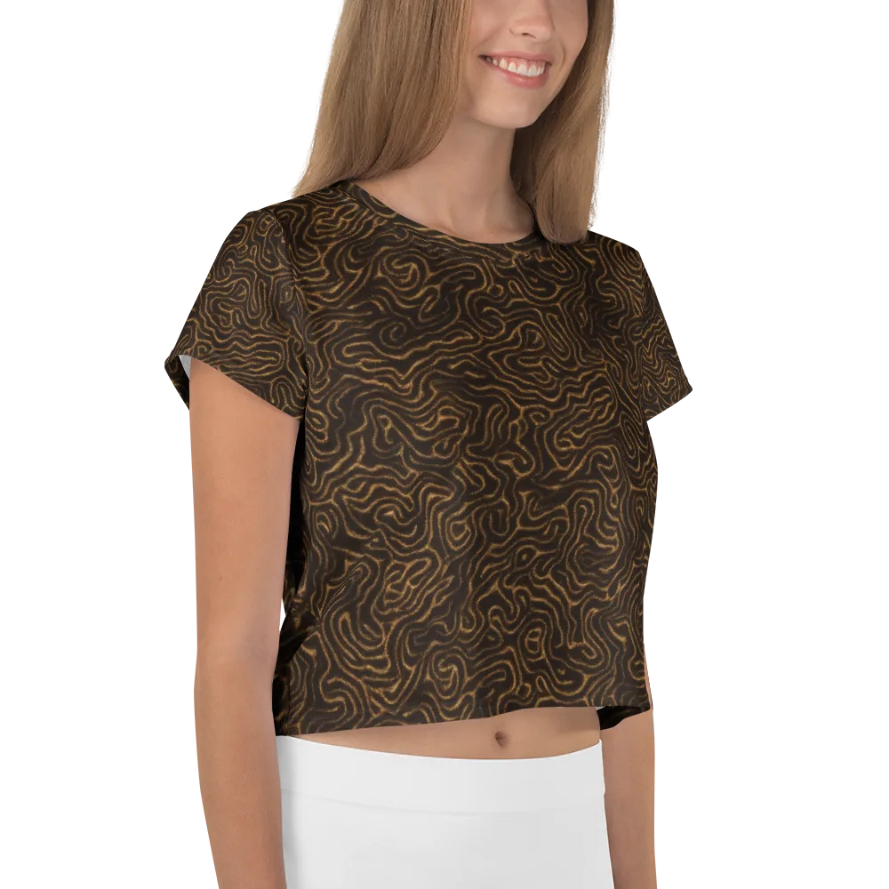 Amber Maze on Crop Tee — Right