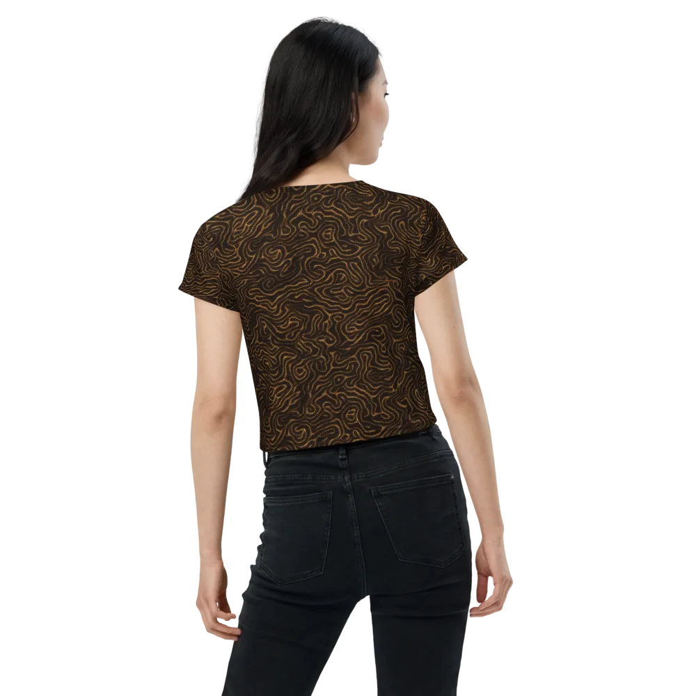 Amber Maze on Crop Tee — Back