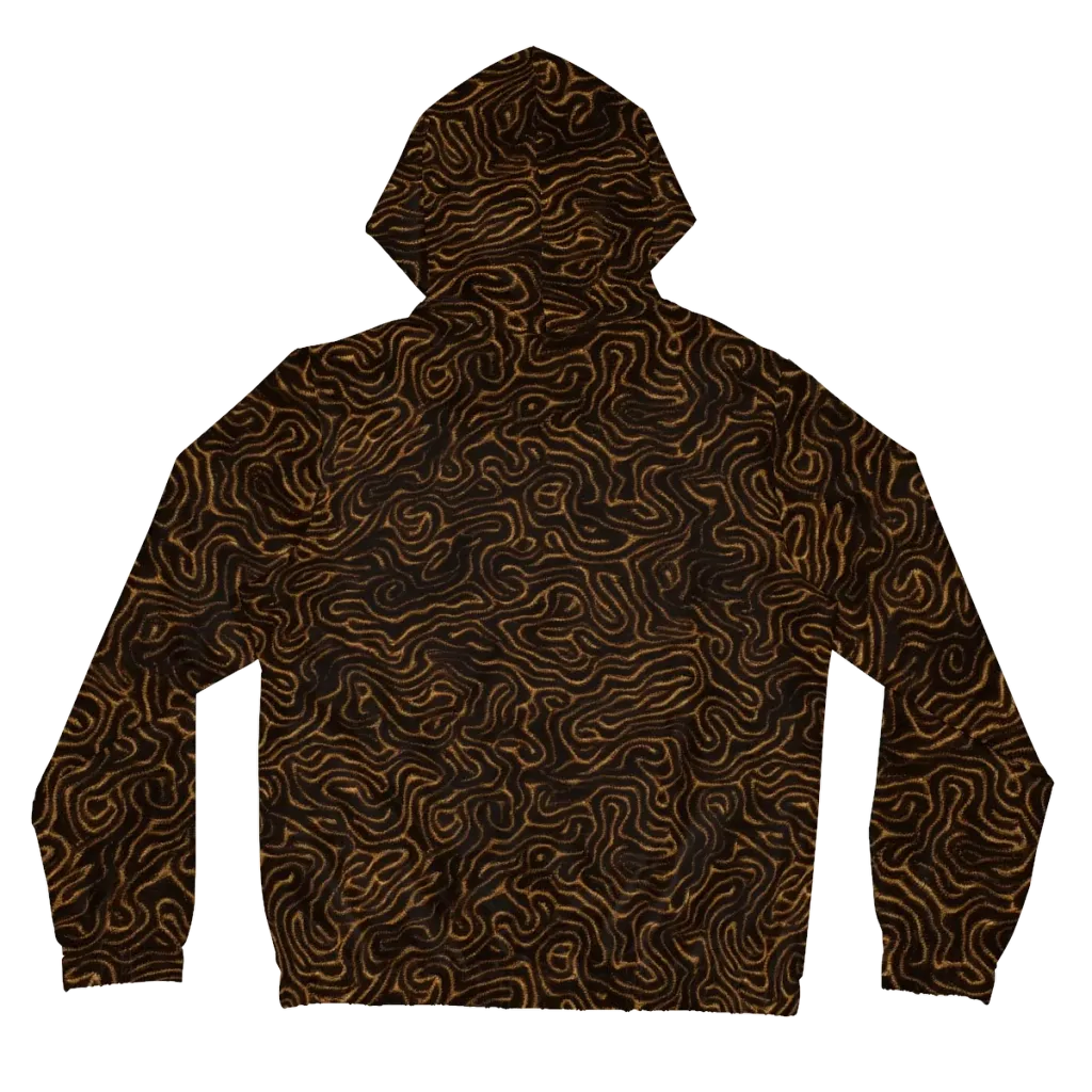 Amber Maze on Women's Full-Zip Hoodie — Back
