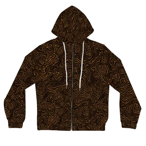 Amber Maze on a Women's Full-Zip Hoodie