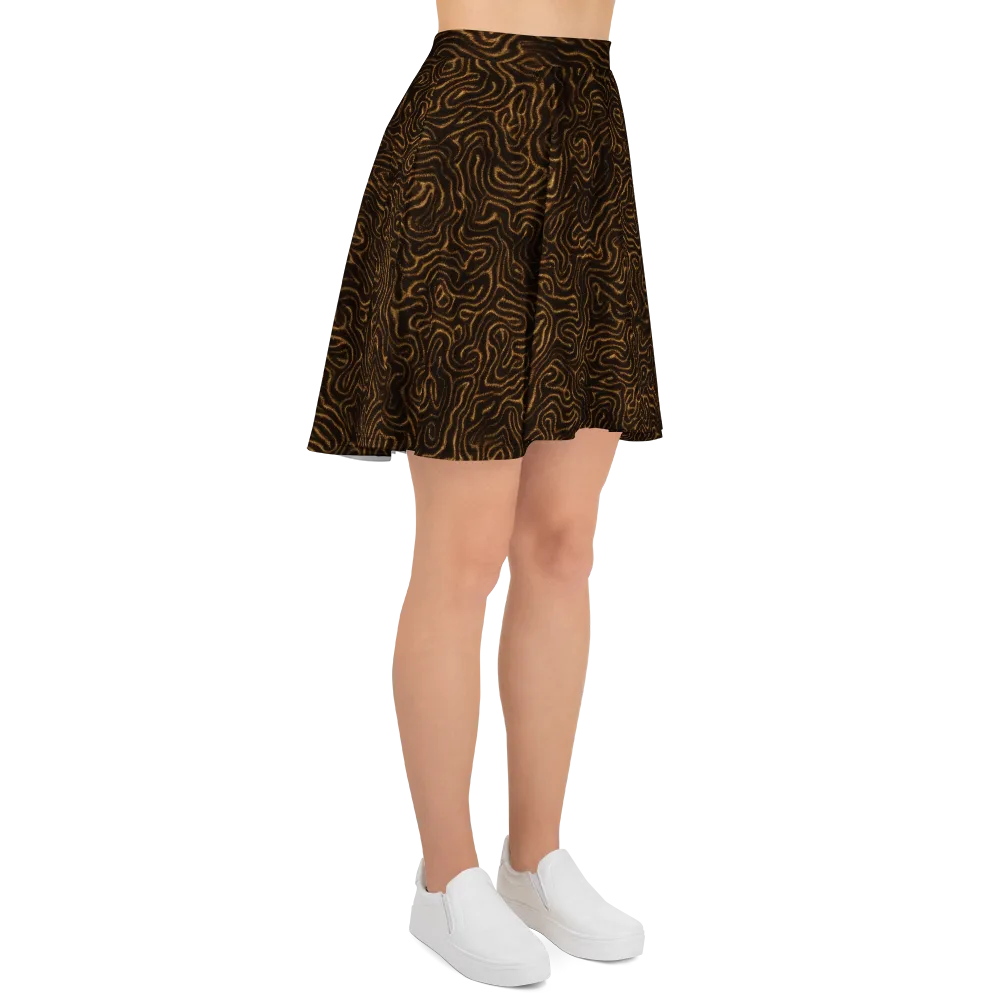 Amber Maze on Skater Skirt — Right