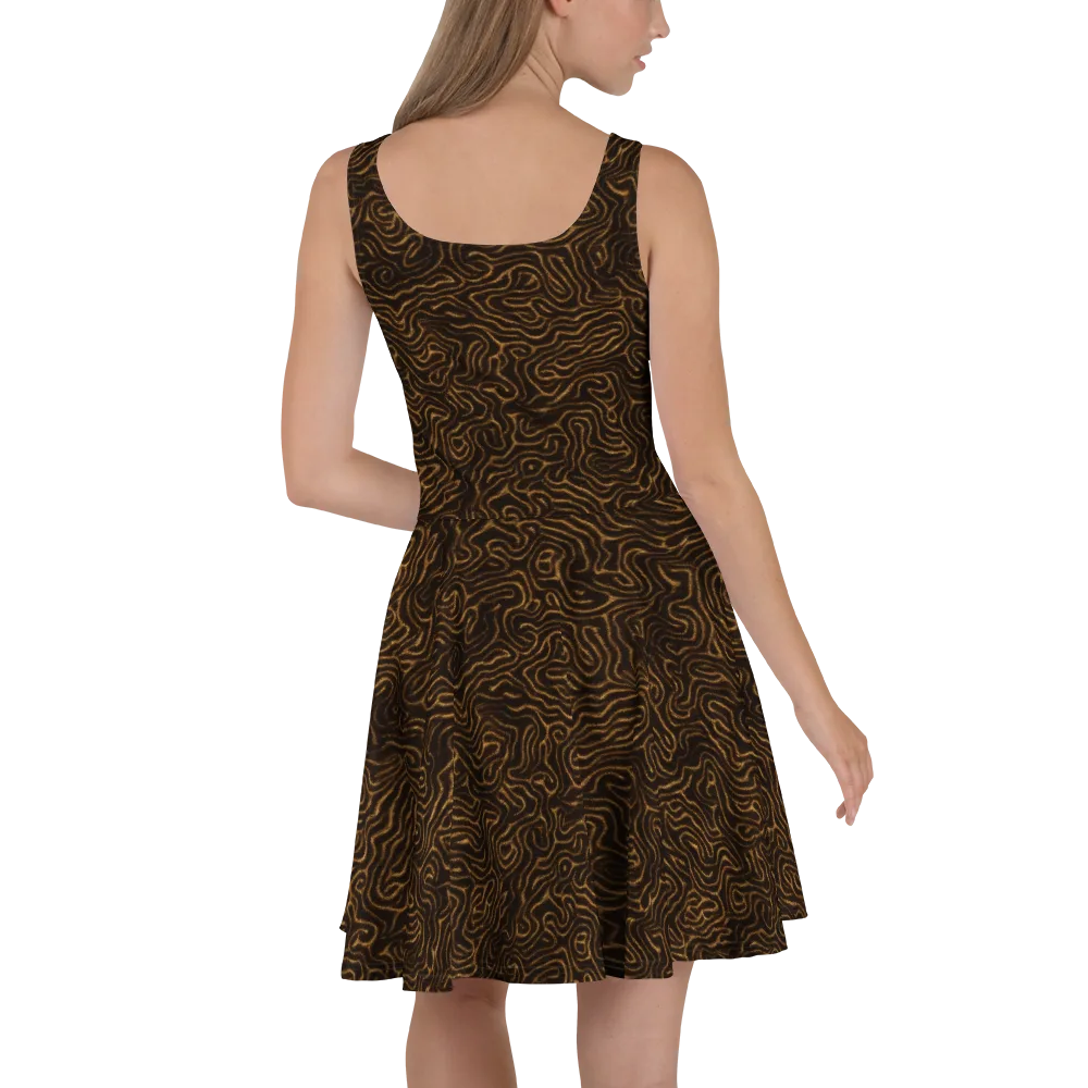 Amber Maze on Skater Dress — Back