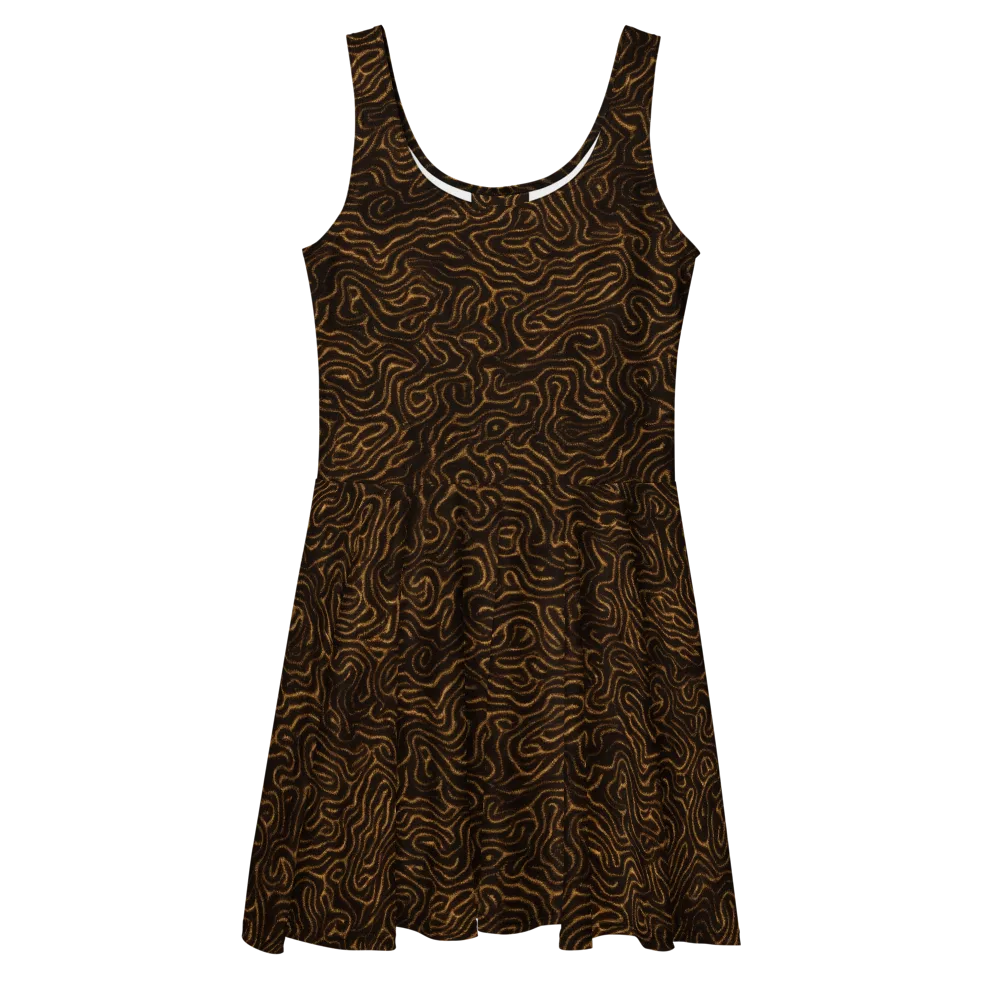 Amber Maze on Skater Dress — Front