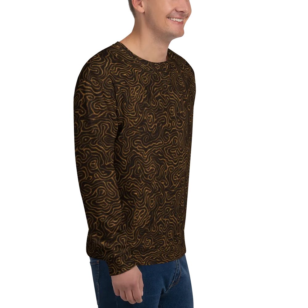 Amber Maze on Sweatshirt — Right Front