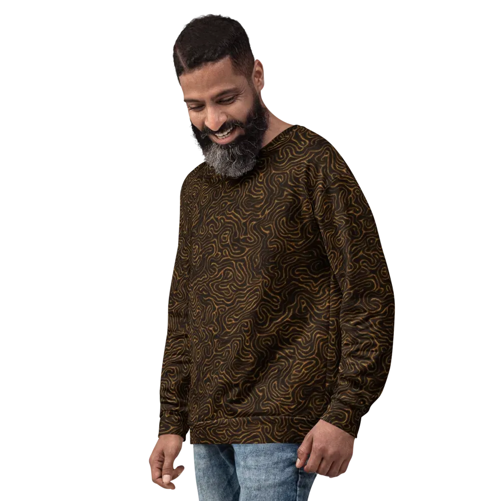 Amber Maze on Sweatshirt — Left Front