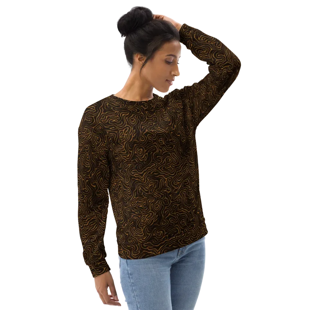 Amber Maze on Sweatshirt — Right Front