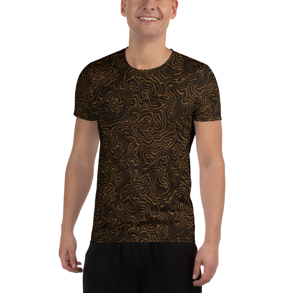 Amber Maze on Men's Athletic T-Shirt — Front