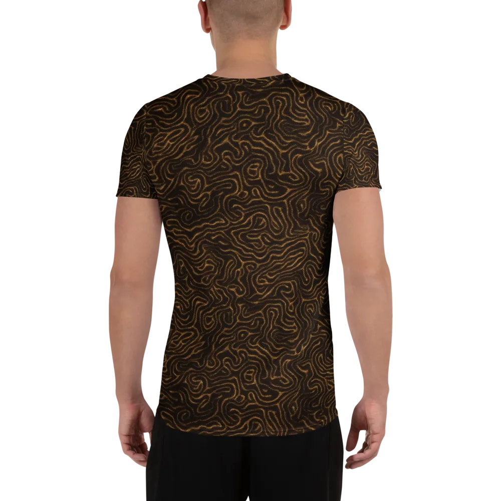 Amber Maze on Men's Athletic T-Shirt — Back