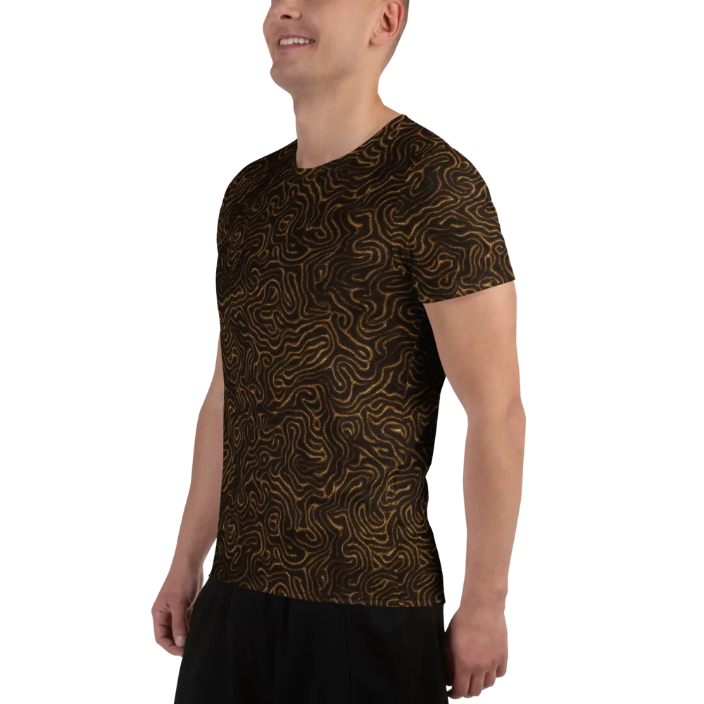 Amber Maze on Men's Athletic T-Shirt — Left