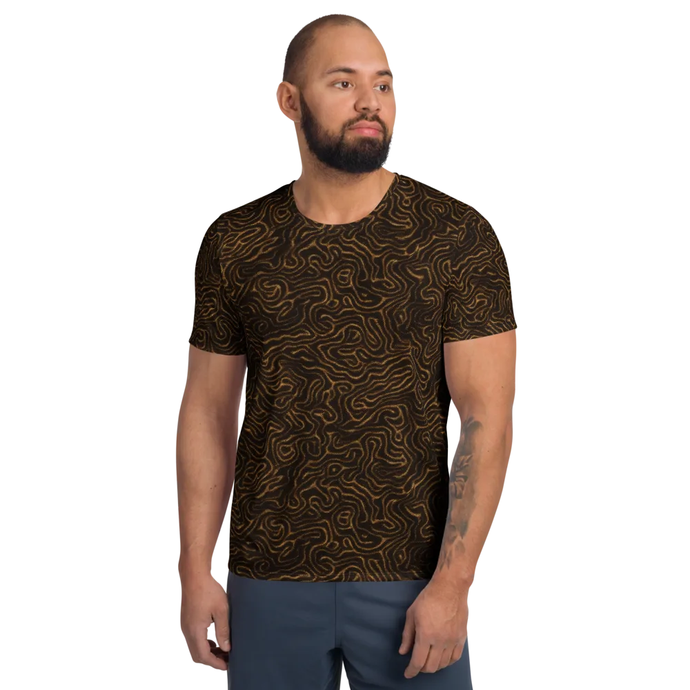 Amber Maze on Men's Athletic T-Shirt — Front