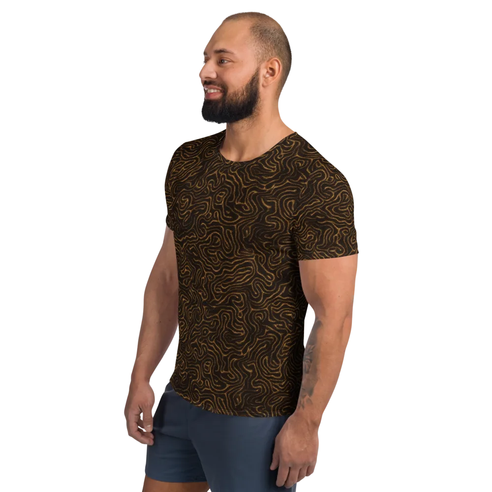 Amber Maze on Men's Athletic T-Shirt — Left