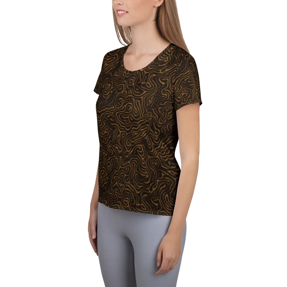 Amber Maze on Women's Athletic T-Shirt — Left