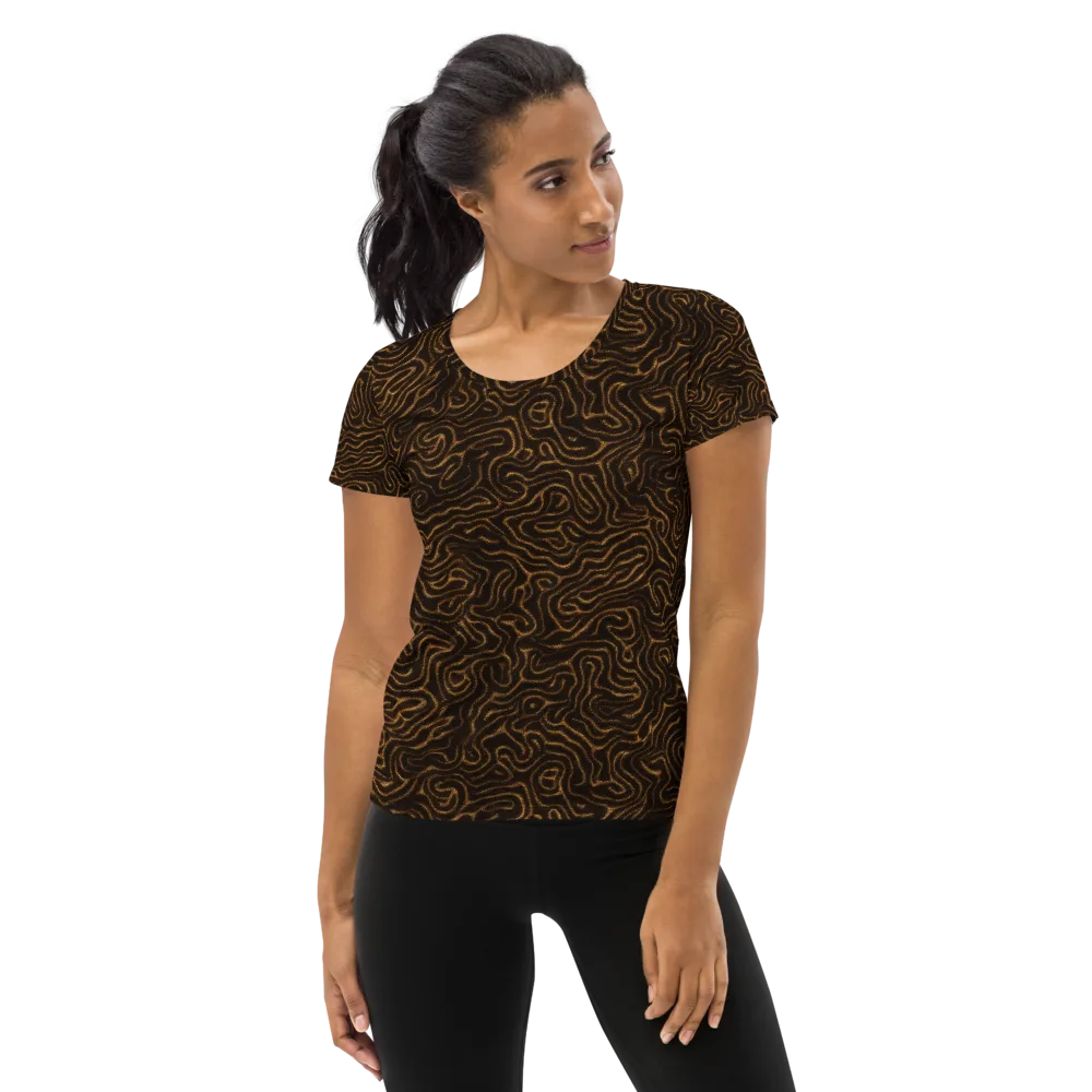 Amber Maze on Women's Athletic T-Shirt — Front
