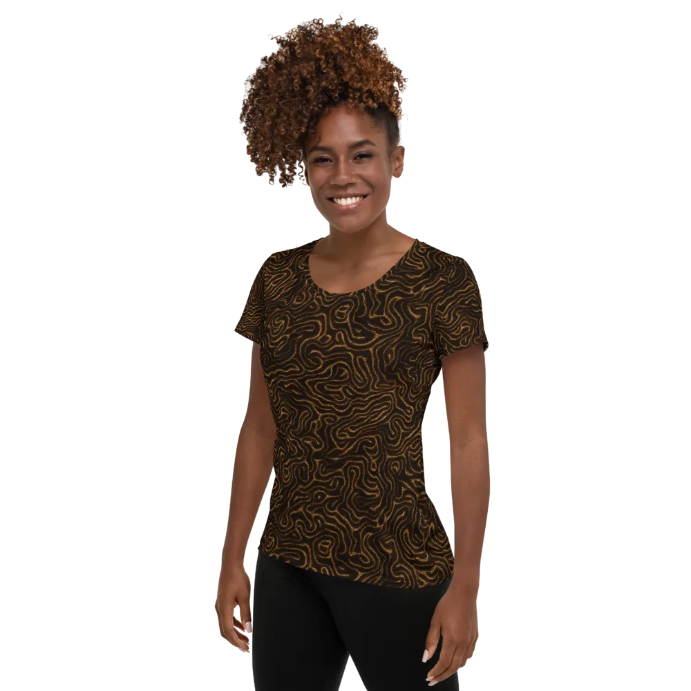 Amber Maze on Women's Athletic T-Shirt — Left
