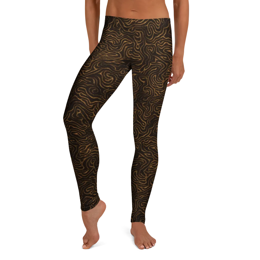 Amber Maze on Leggings — Front