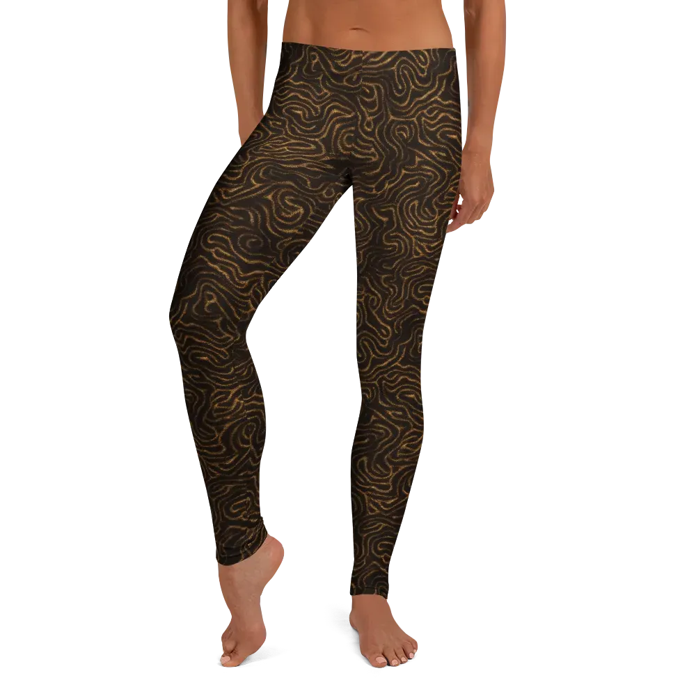 Amber Maze on Leggings — Front