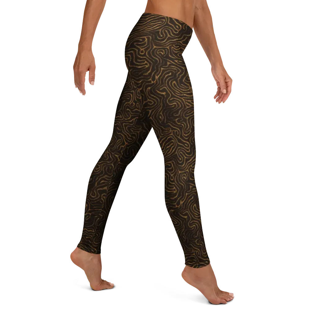 Amber Maze on Leggings — Right