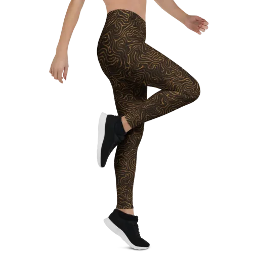 Amber Maze on a Leggings