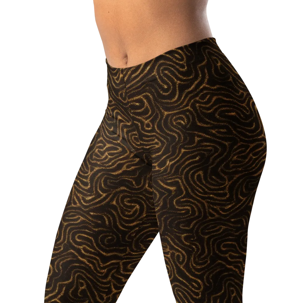Amber Maze on Leggings — Left Front