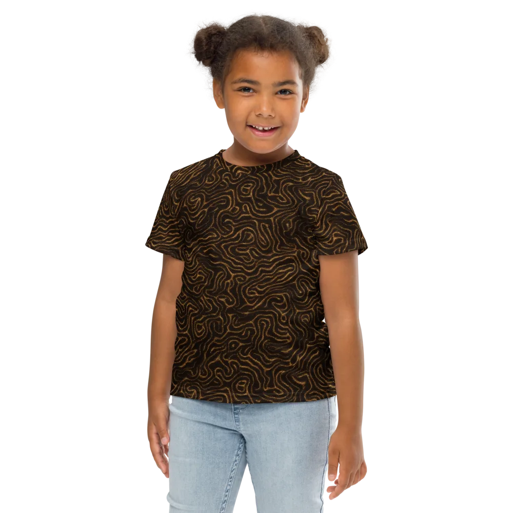 Amber Maze on Kids Crew Neck T-Shirt — Front