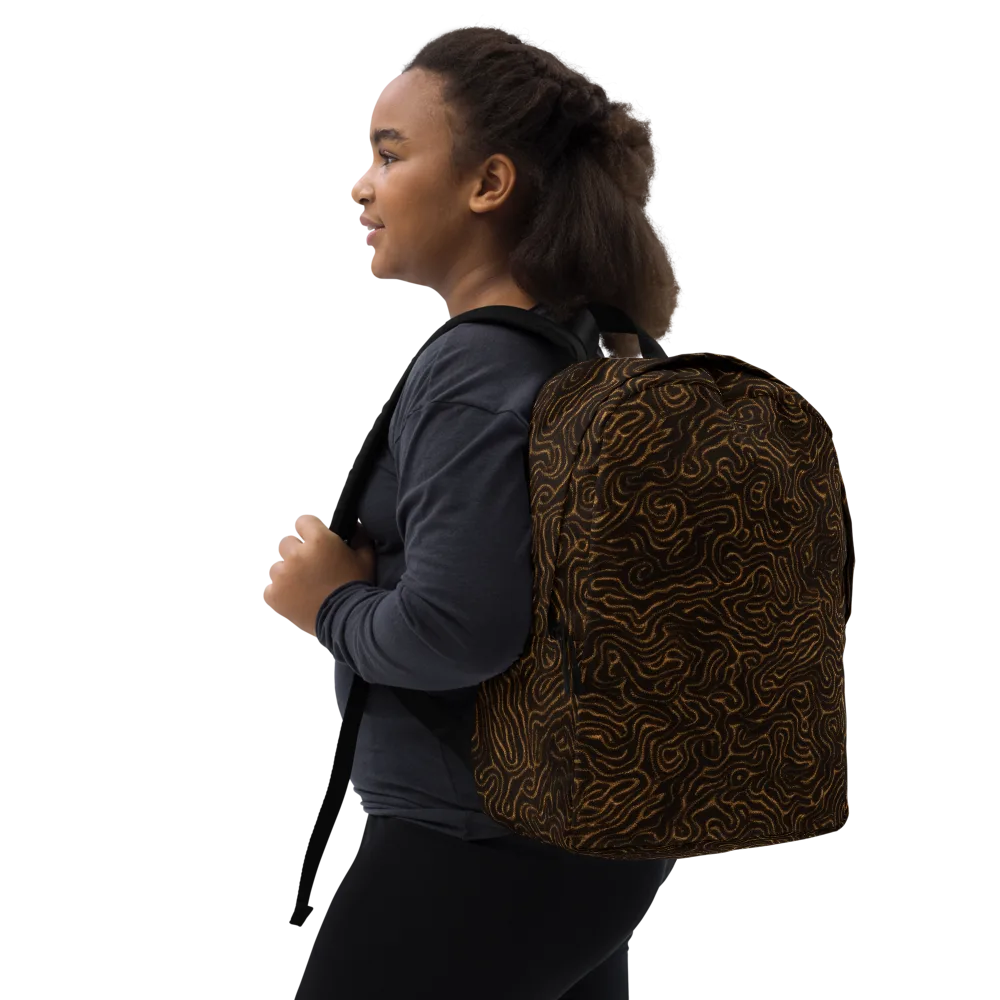 Amber Maze on Minimalist Backpack — Right Front