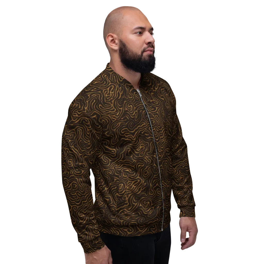 Amber Maze on Bomber Jacket — Right