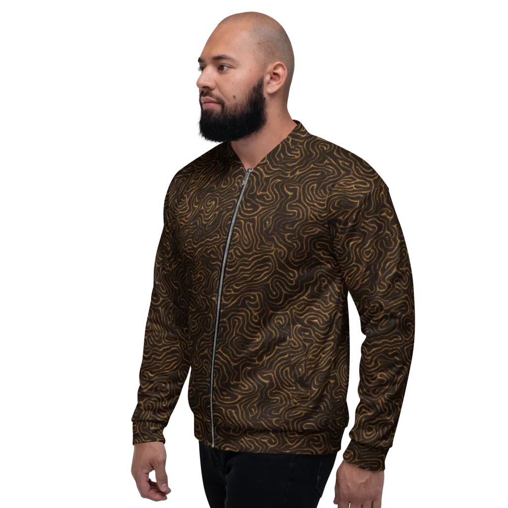 Amber Maze on Bomber Jacket — Left