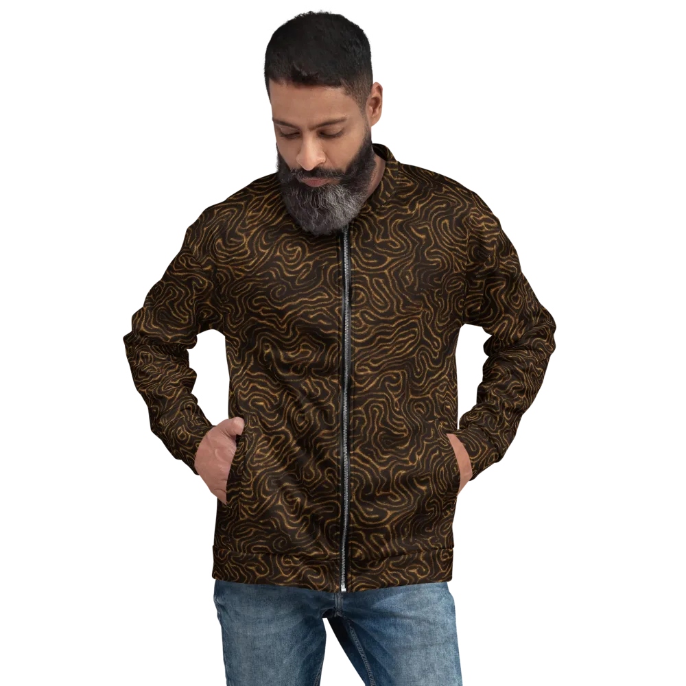 Amber Maze on Bomber Jacket — Front