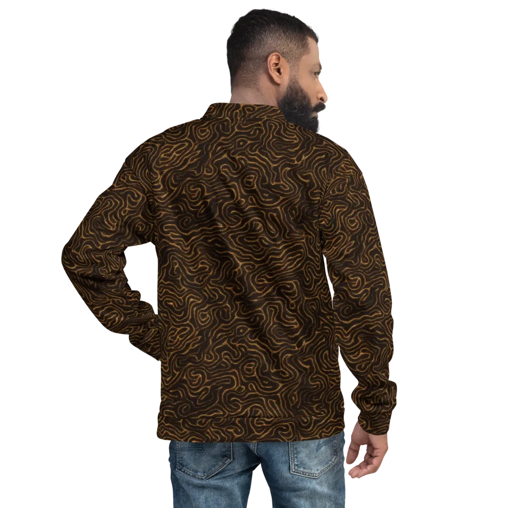 Amber Maze on Bomber Jacket — Back