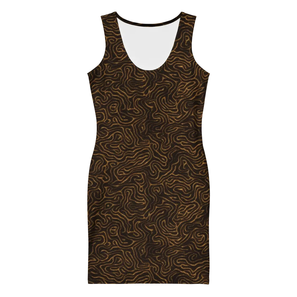 Amber Maze on Bodycon Dress — Front