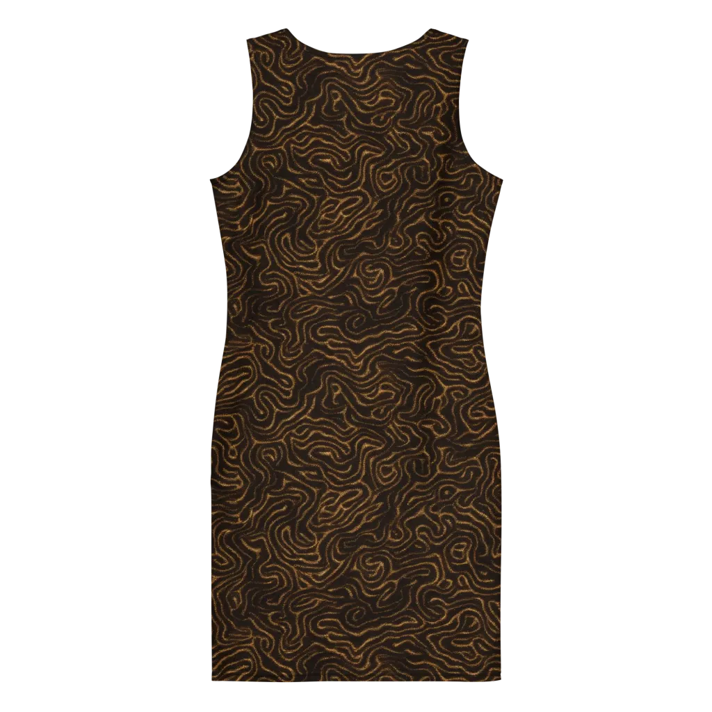 Amber Maze on Bodycon Dress — Back
