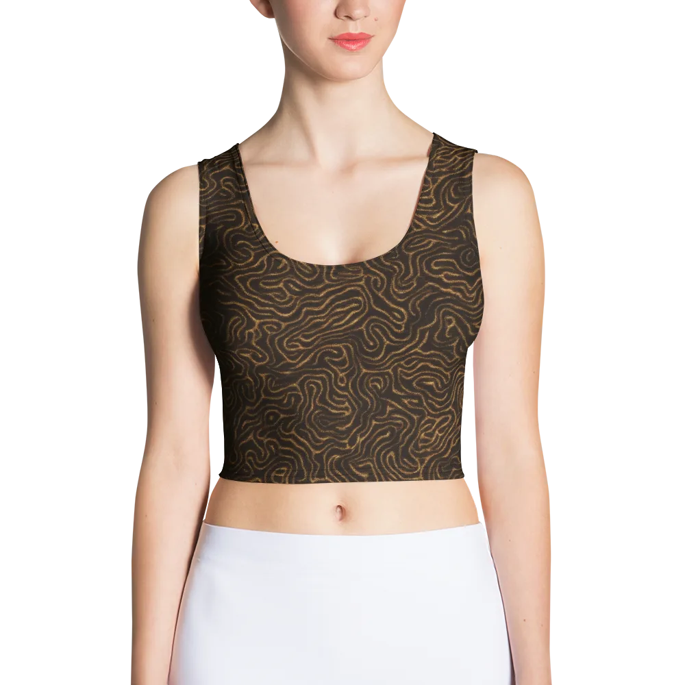 Amber Maze on Crop Top — Front