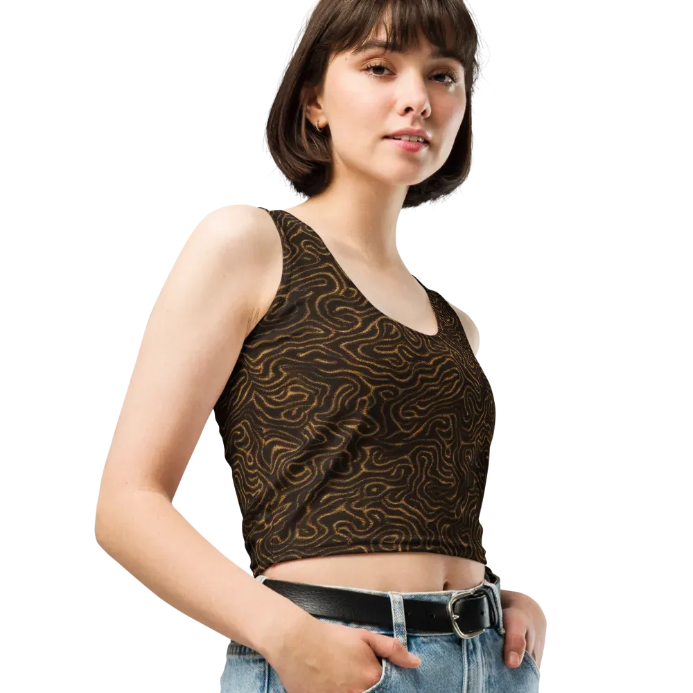 Amber Maze on Crop Top — Right Front