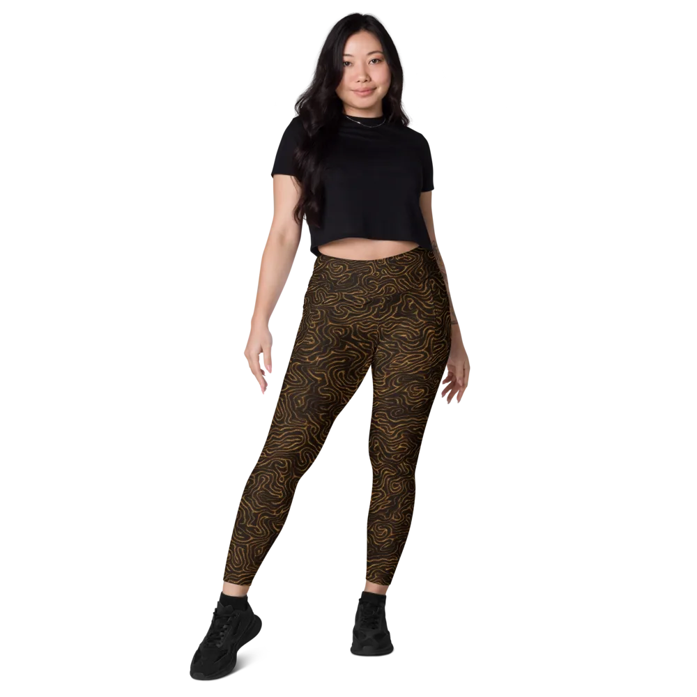Amber Maze on Leggings with Pockets — Front