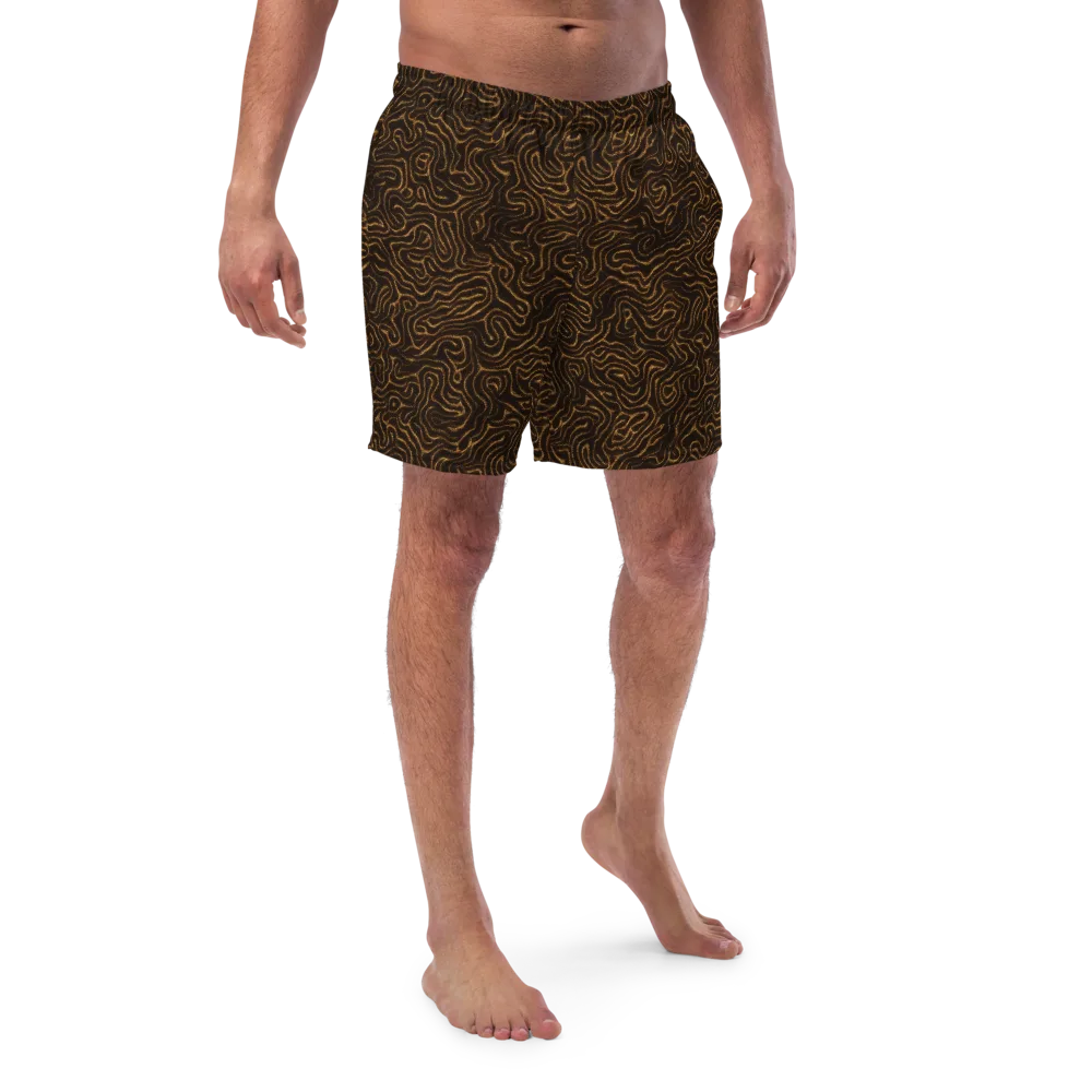 Amber Maze on Swim Trunks — Front
