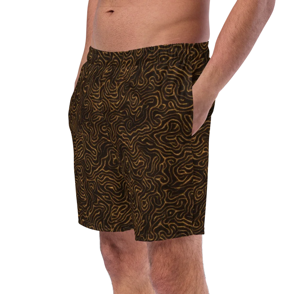 Amber Maze on Swim Trunks — Left Front