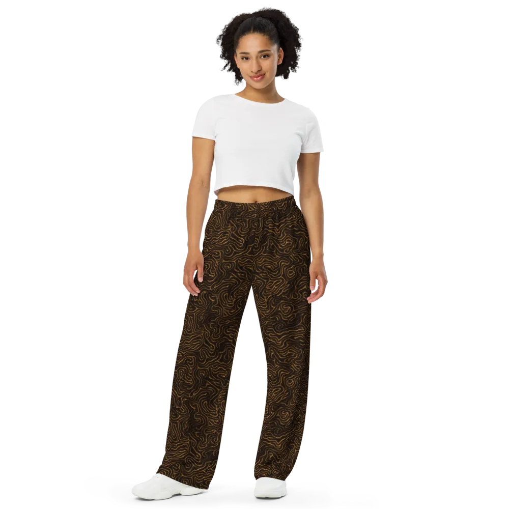 Amber Maze on Wide-Leg Pants — Front