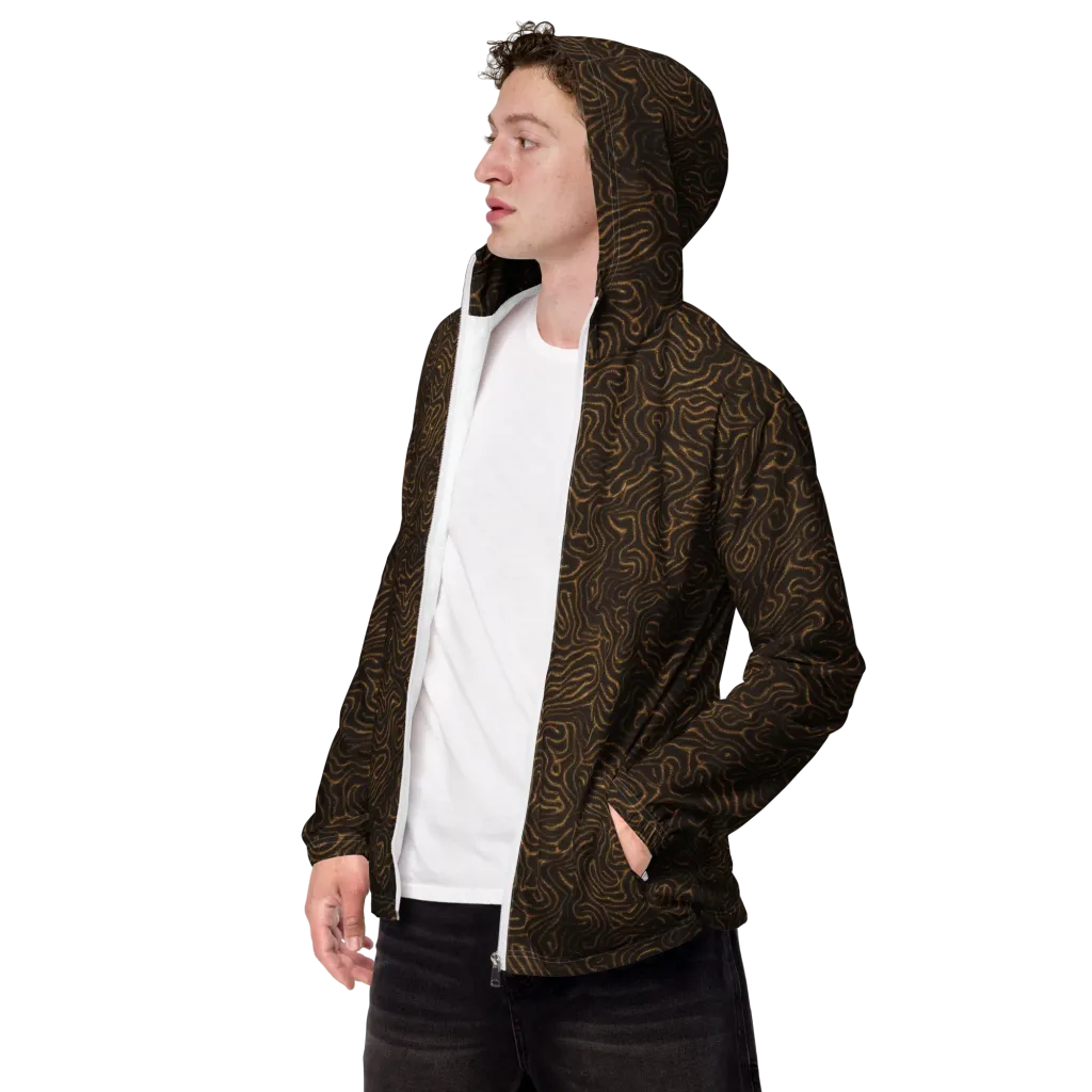 Amber Maze on Men's Windbreaker — Left Front