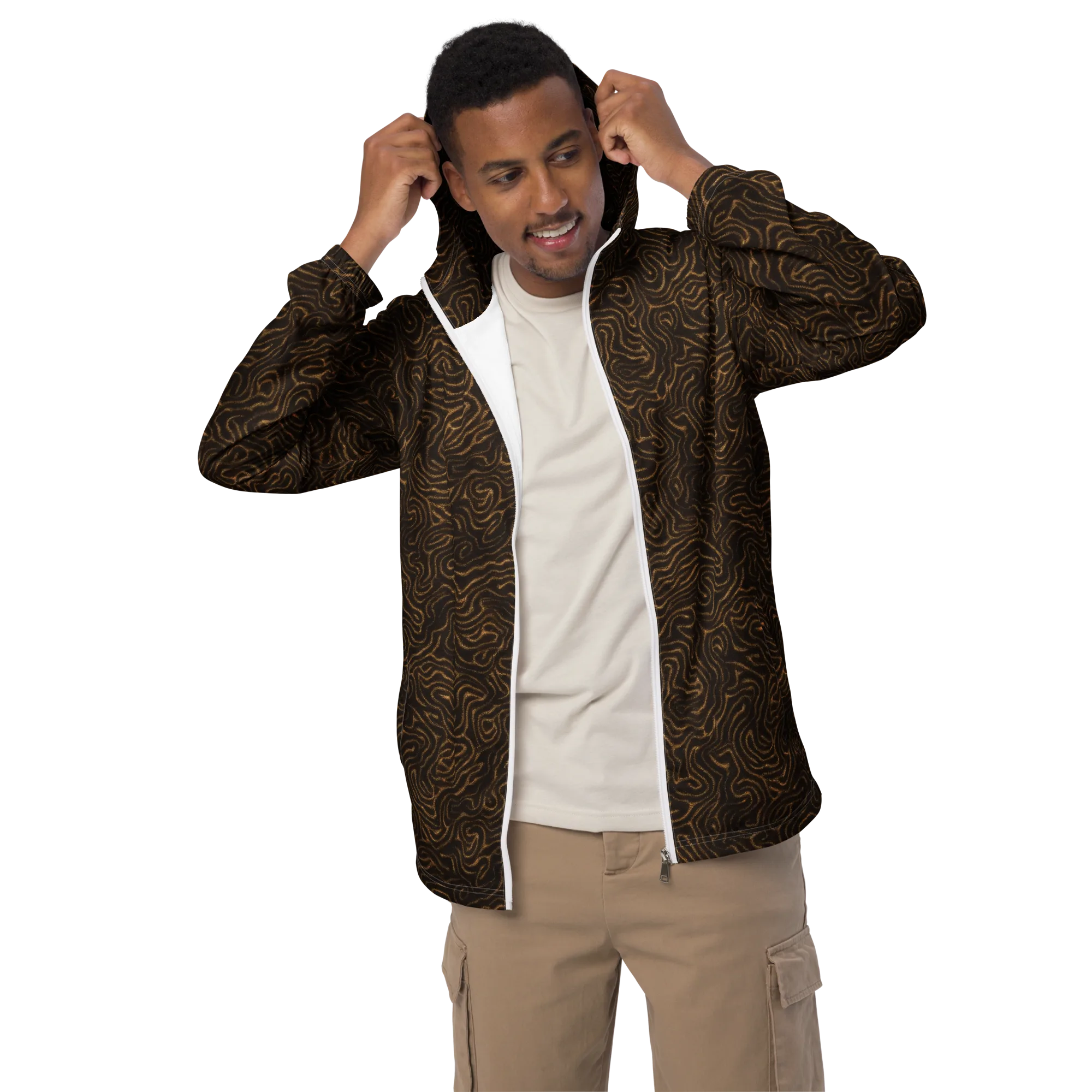 Amber Maze on Men's Windbreaker — Front
