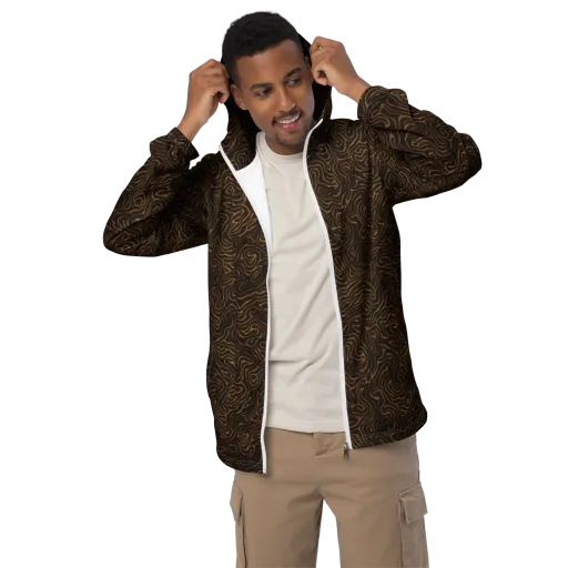 Amber Maze on a Men's Windbreaker