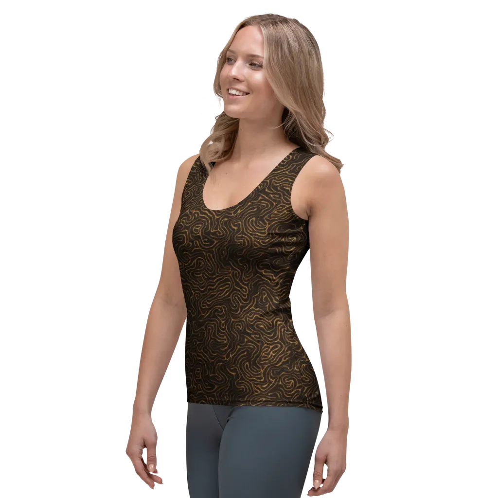 Amber Maze on Women's Tank Top — Left Front
