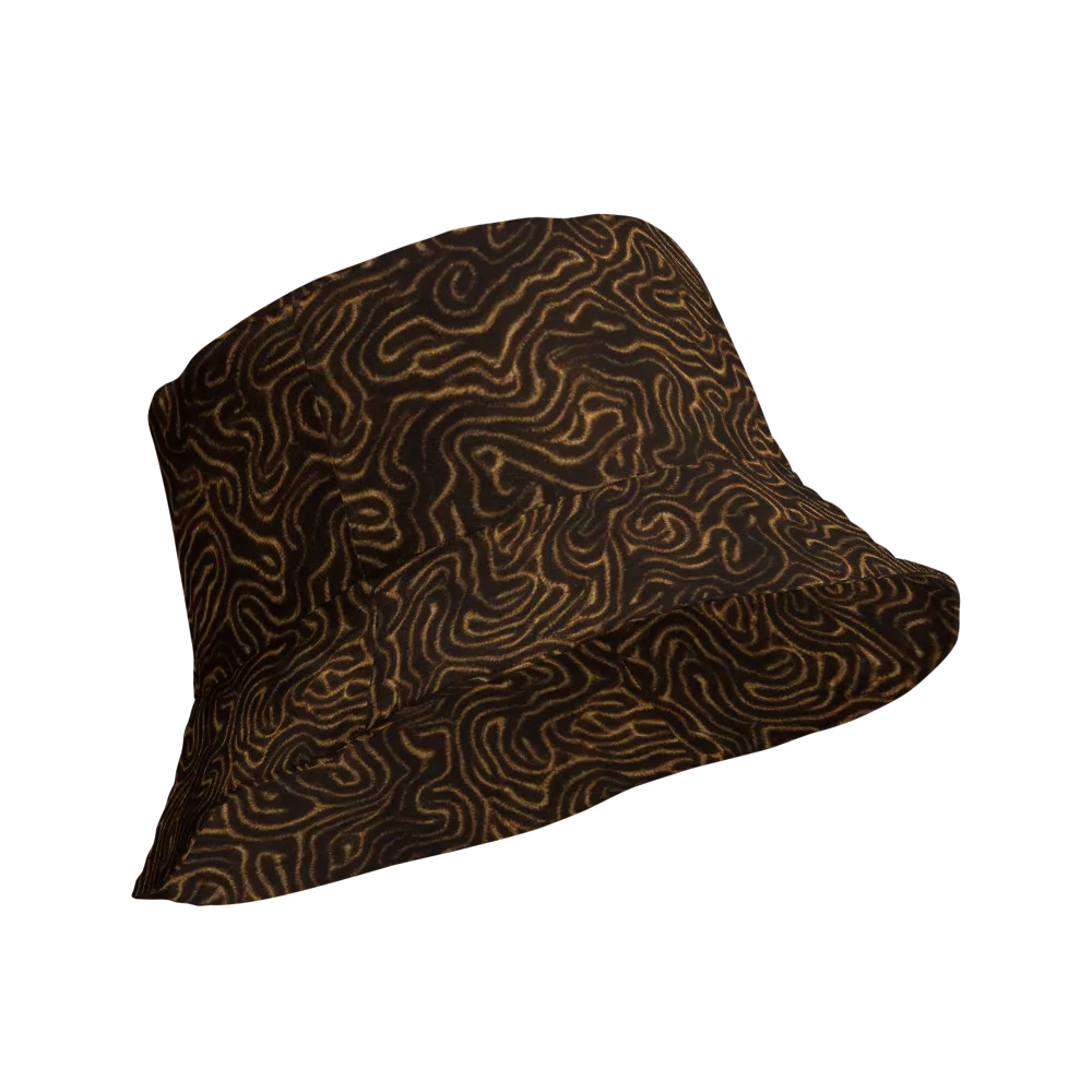 Amber Maze on Reversible Bucket Hat — Product details Outside