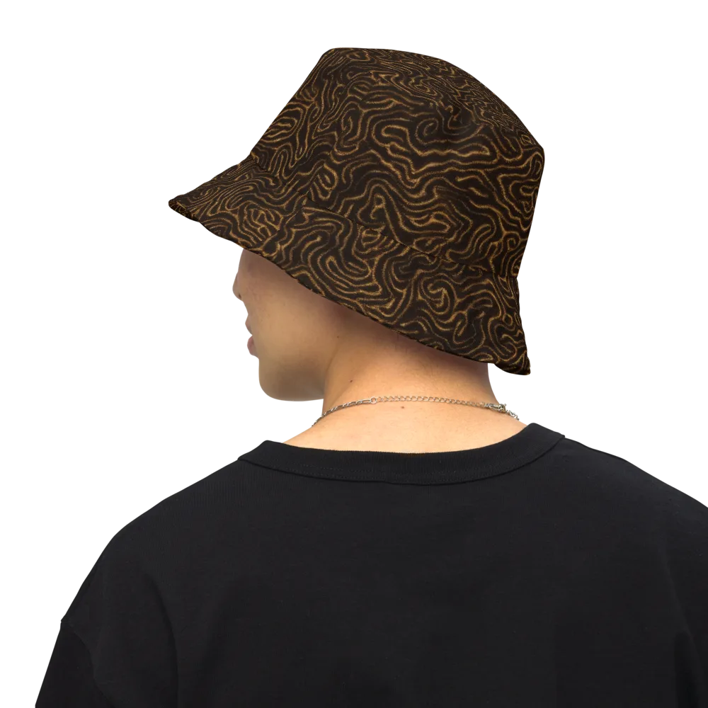 Amber Maze on Reversible Bucket Hat — Back Inside