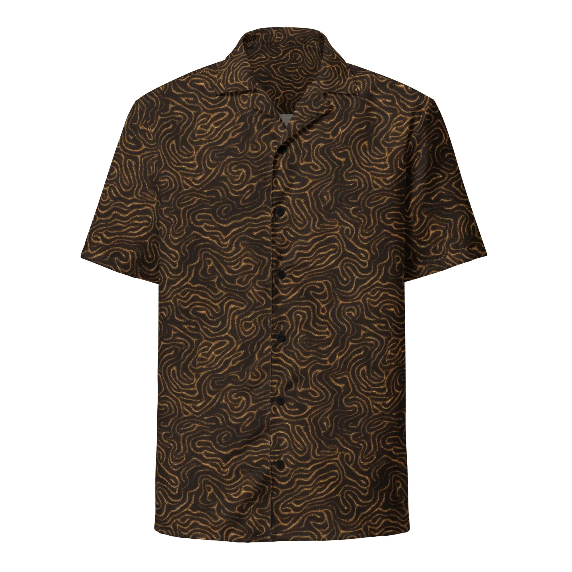 Amber Maze on Button Shirt — Front